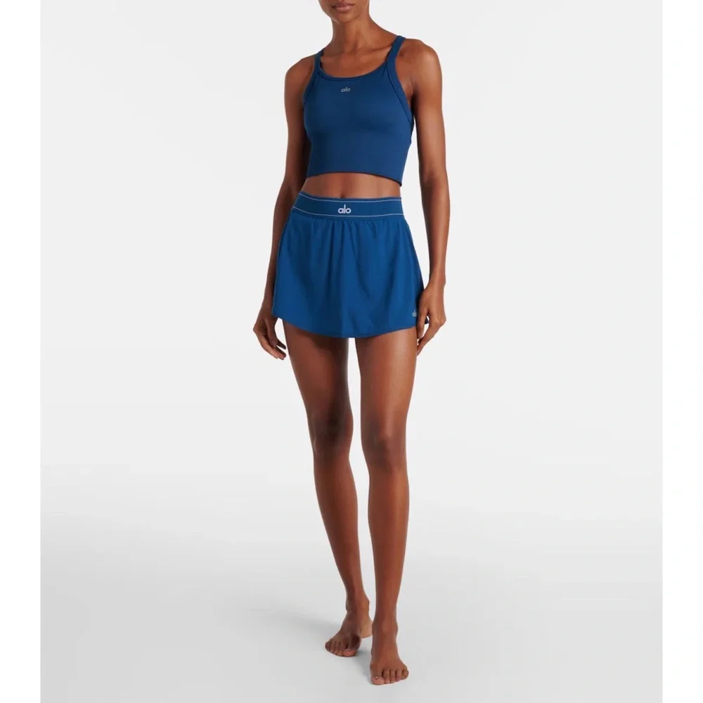 Alo Yoga Match Point Tennis Skirt Eclipse Blue M